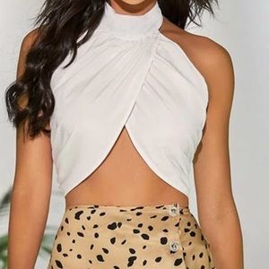 SHEIN tie up halter top